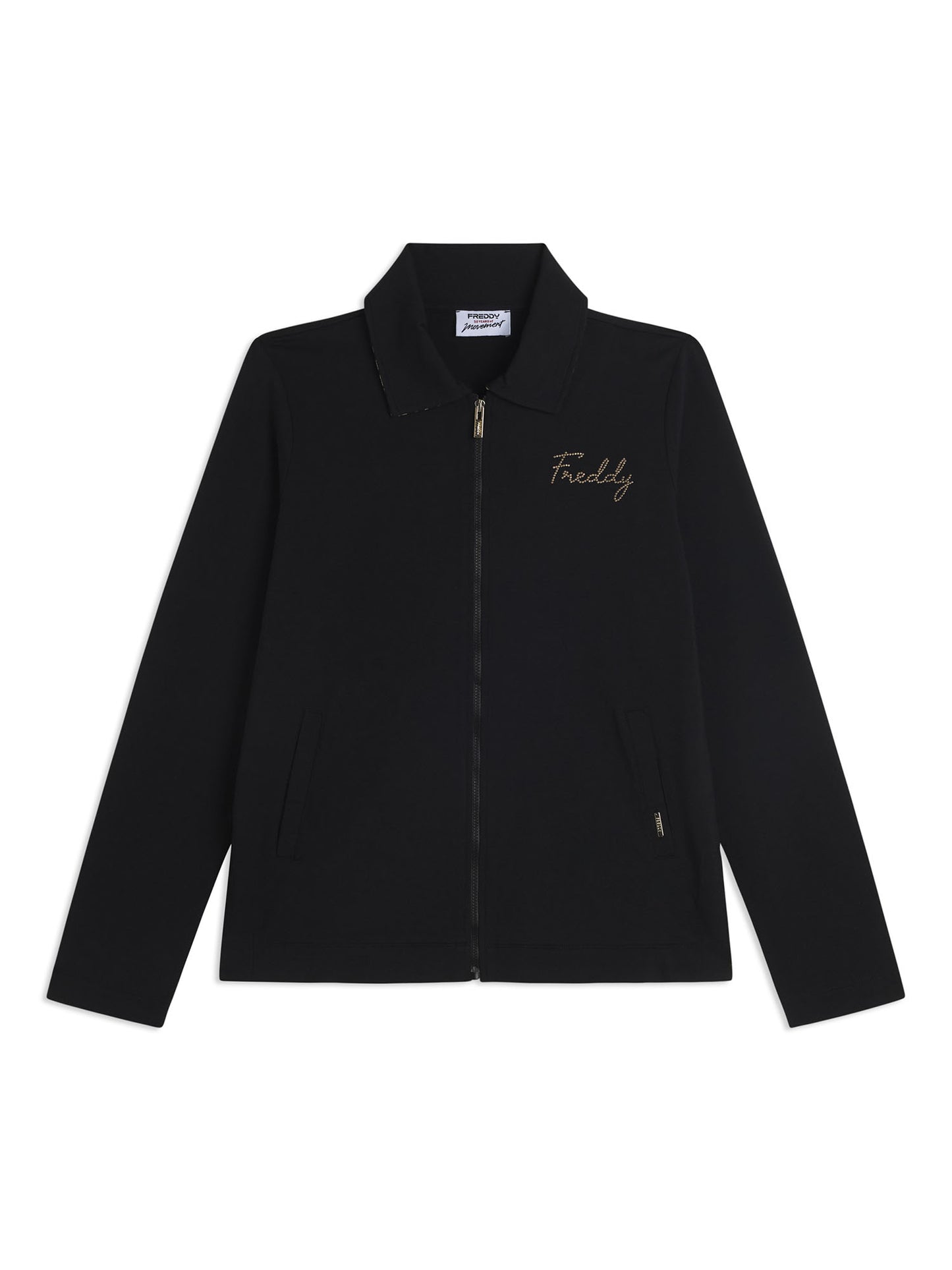 Felpa Freddy Slounge con zip e collo camicia donna Animalier