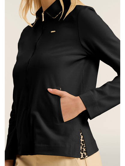Felpa Freddy Slounge con zip e collo camicia donna Animalier