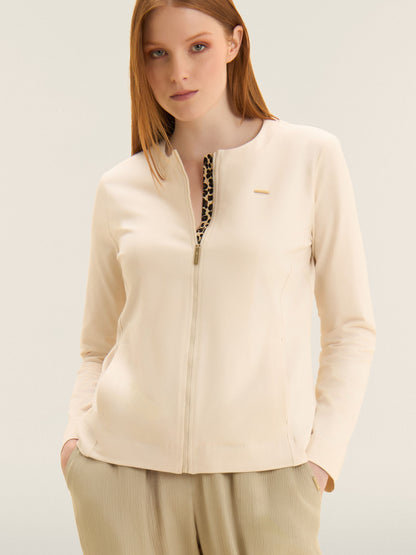 Felpa donna Freddy Slounge beige, comfort e stile primaverile
