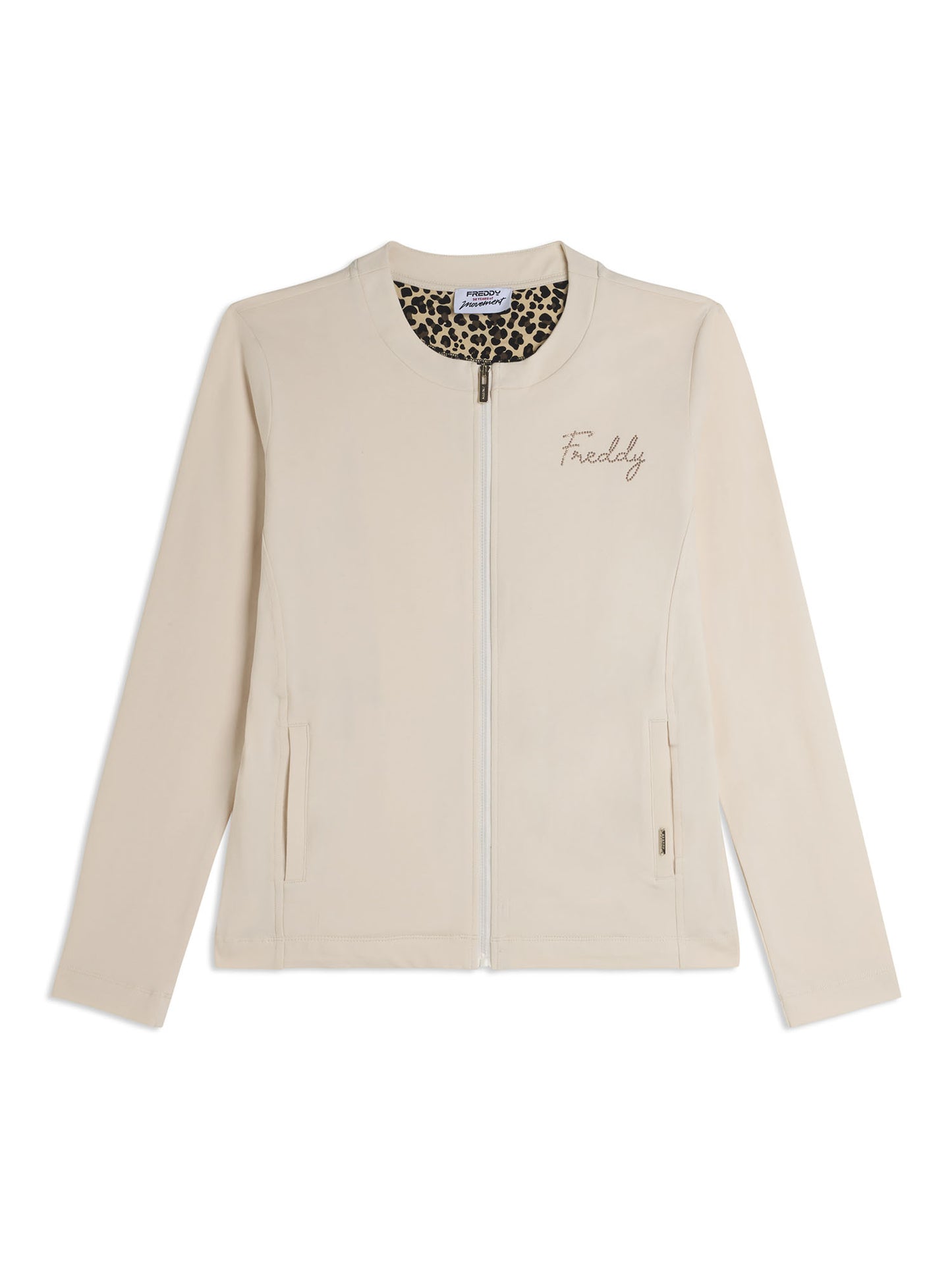 Felpa donna Freddy Slounge beige, comfort e stile primaverile