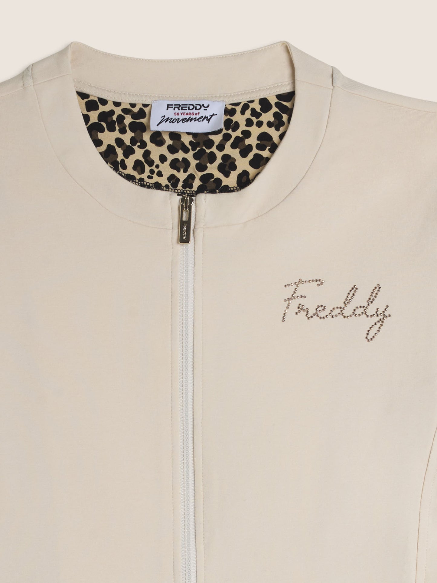 Felpa donna Freddy Slounge beige, comfort e stile primaverile