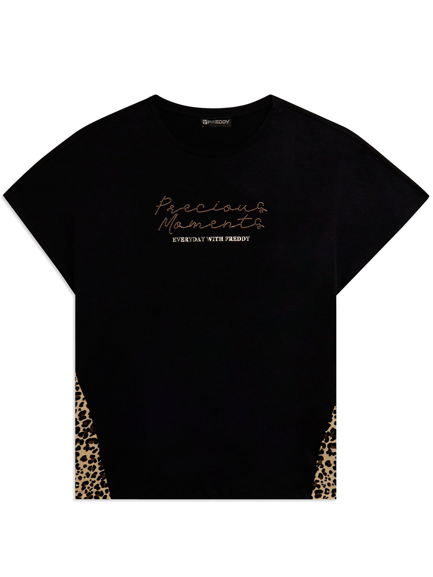 Freddy Slounge, t-shirt nera da donna per la stagione primavera estate