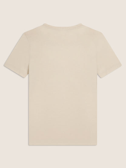 Freddy Slounge, t-shirt donna beige con logo e grafica animalier
