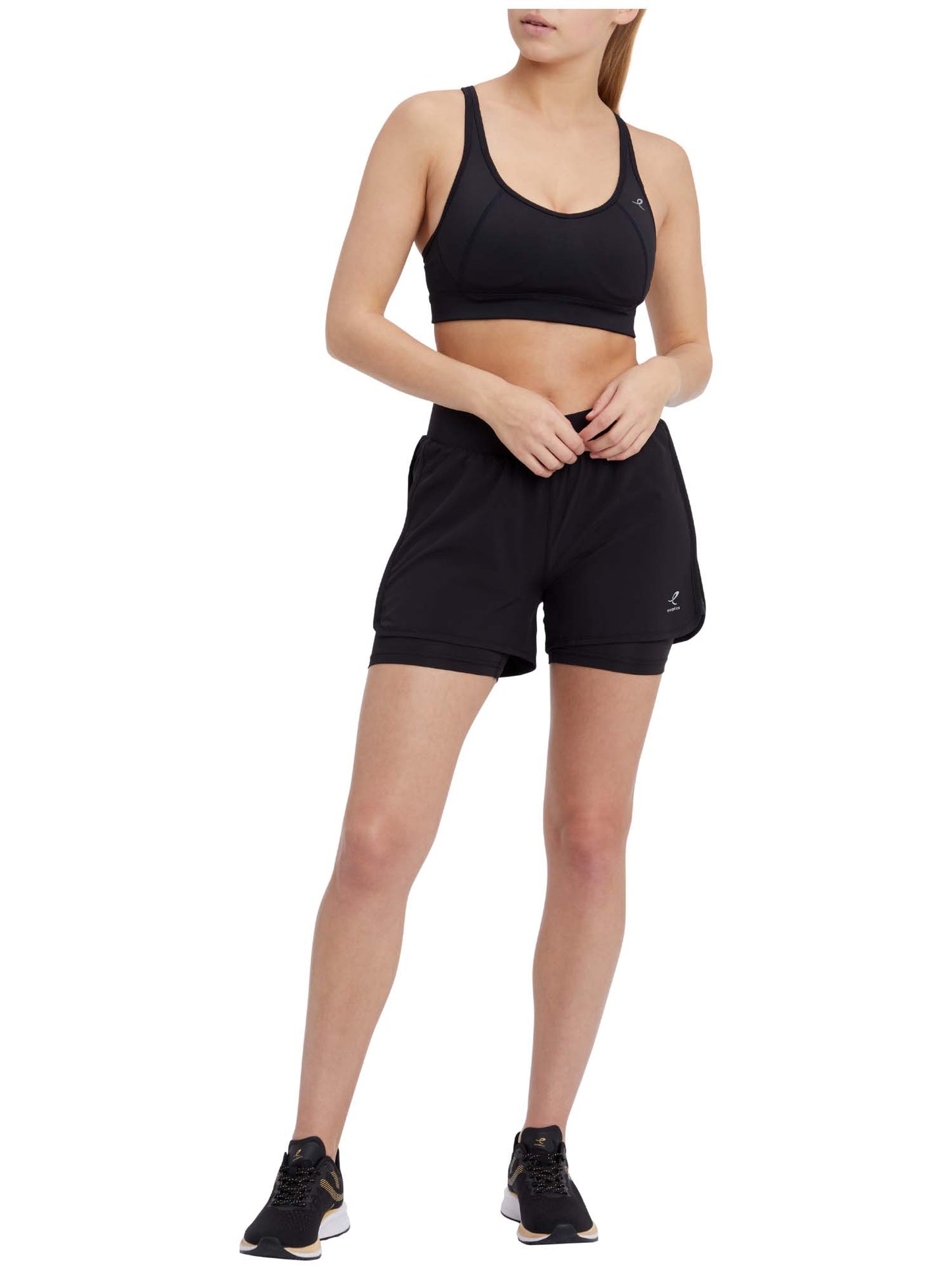 Energetics Aria, bralette sportiva donna nera regolabile