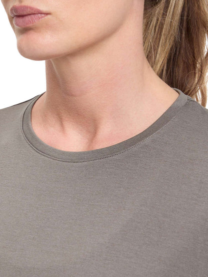 Energetics Ozella, t-shirt grigia da donna a maniche corte