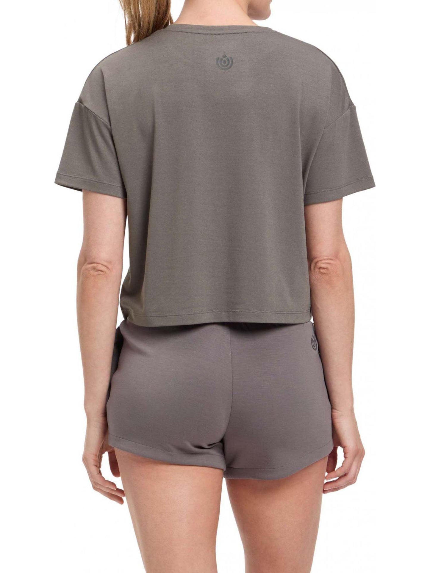 Energetics Ozella, t-shirt grigia da donna a maniche corte