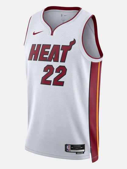 Nike miami heat canotta basket da uomo bianco