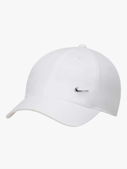 Cappello Nike Dri-FIT Club unisex adulto bianco con logo metallico
