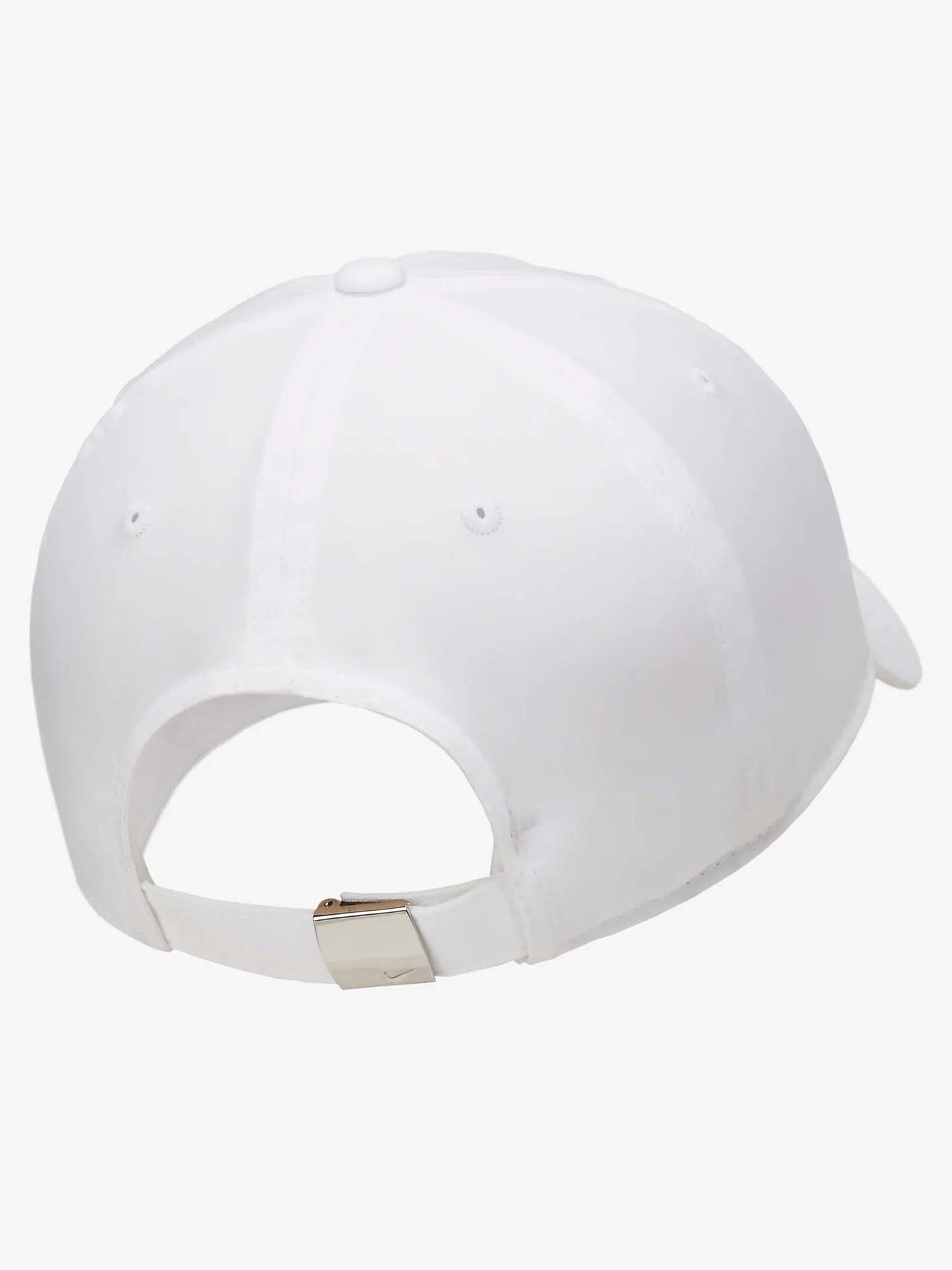 Cappello Nike Dri-FIT Club unisex adulto bianco con logo metallico