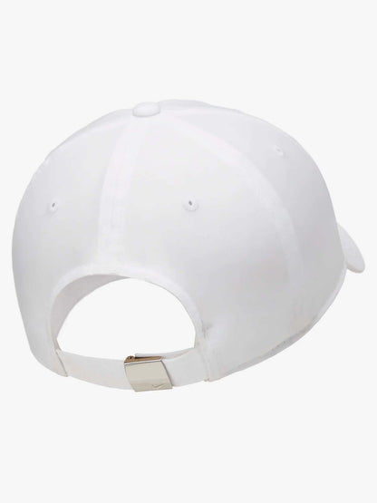 Cappello Nike Dri-FIT Club unisex adulto bianco con logo metallico