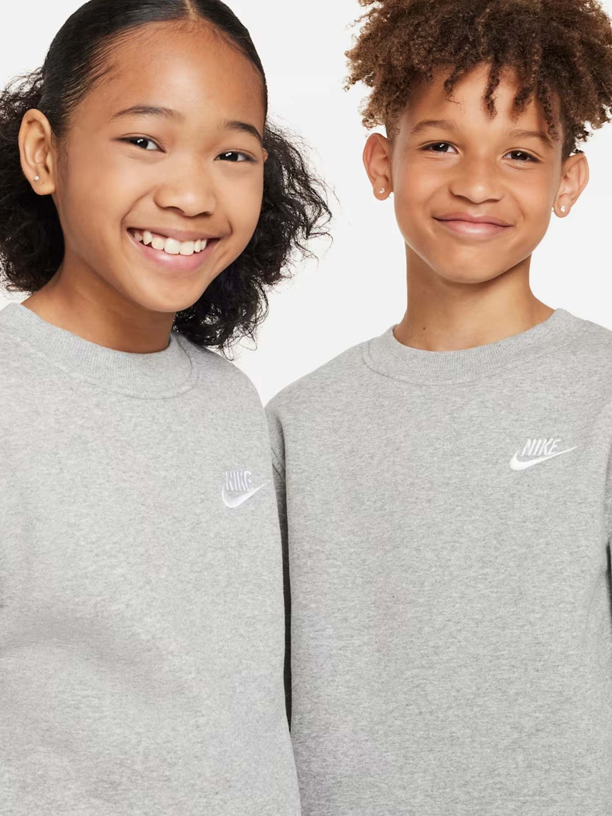Nike Club Fleece, felpa Unisex bambino grigia