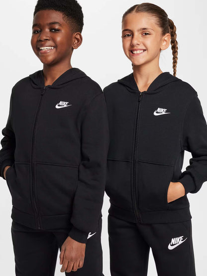 Nike Club Fleece, felpa unisex bambino nero