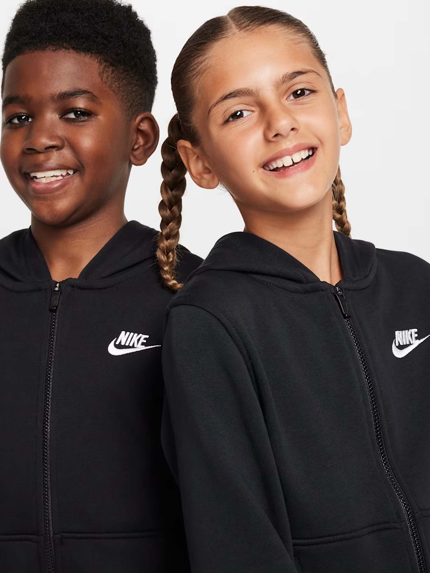 Nike Club Fleece, felpa unisex bambino nero