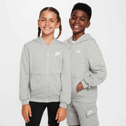 Nike Club Fleece, felpa unisex bambino grigia
