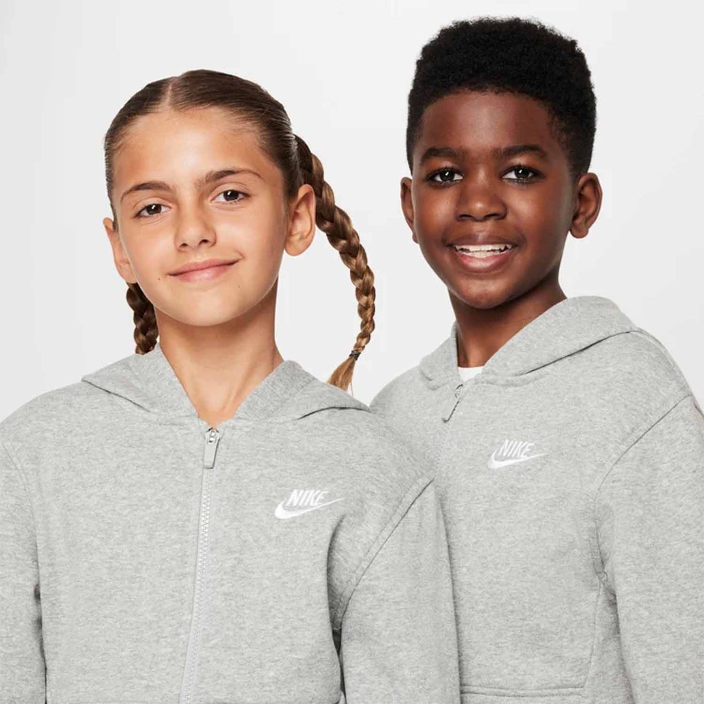 Nike Club Fleece, felpa unisex bambino grigia