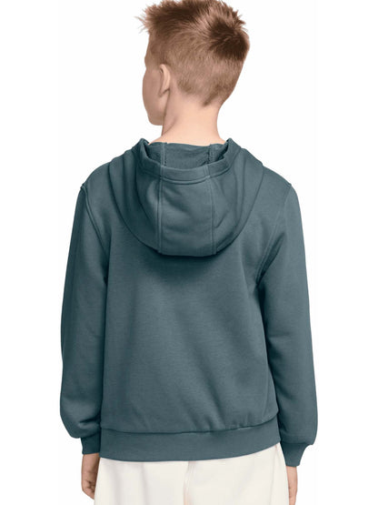 Felpa con cappuccio Nike Club Fleece verde per bambino e bambina