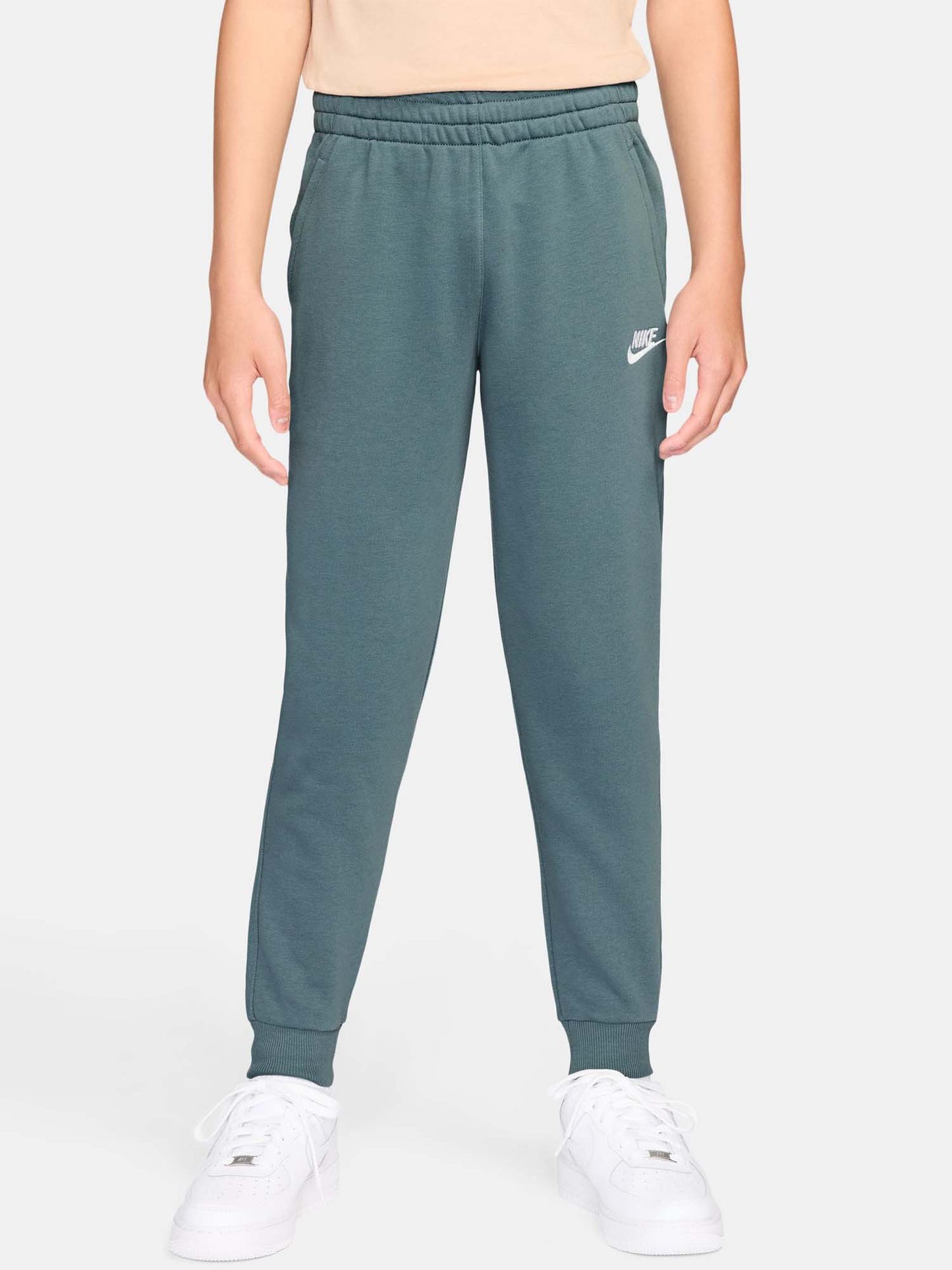 Pantaloni Nike Club Fleece verdi unisex bambino per attività sportive