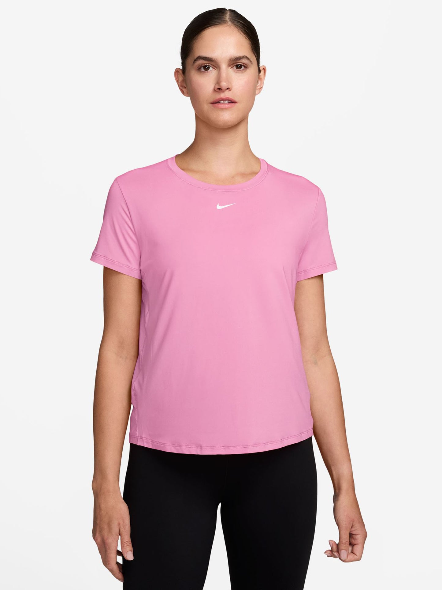 Nike One Classic, t-shirt sportiva da donna fucsia a maniche corte