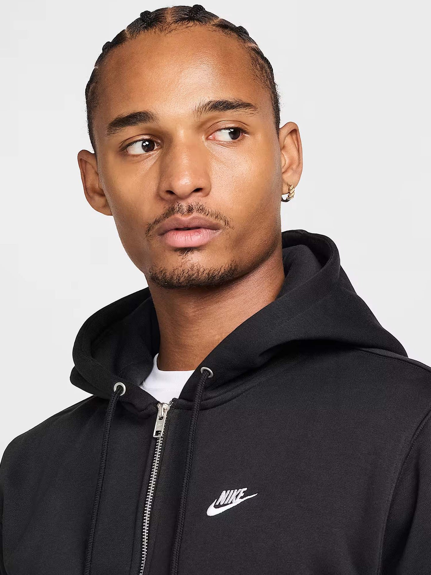 FELPA FULL ZIP CON CAPPUCCIO NIKE DA UOMO NERO