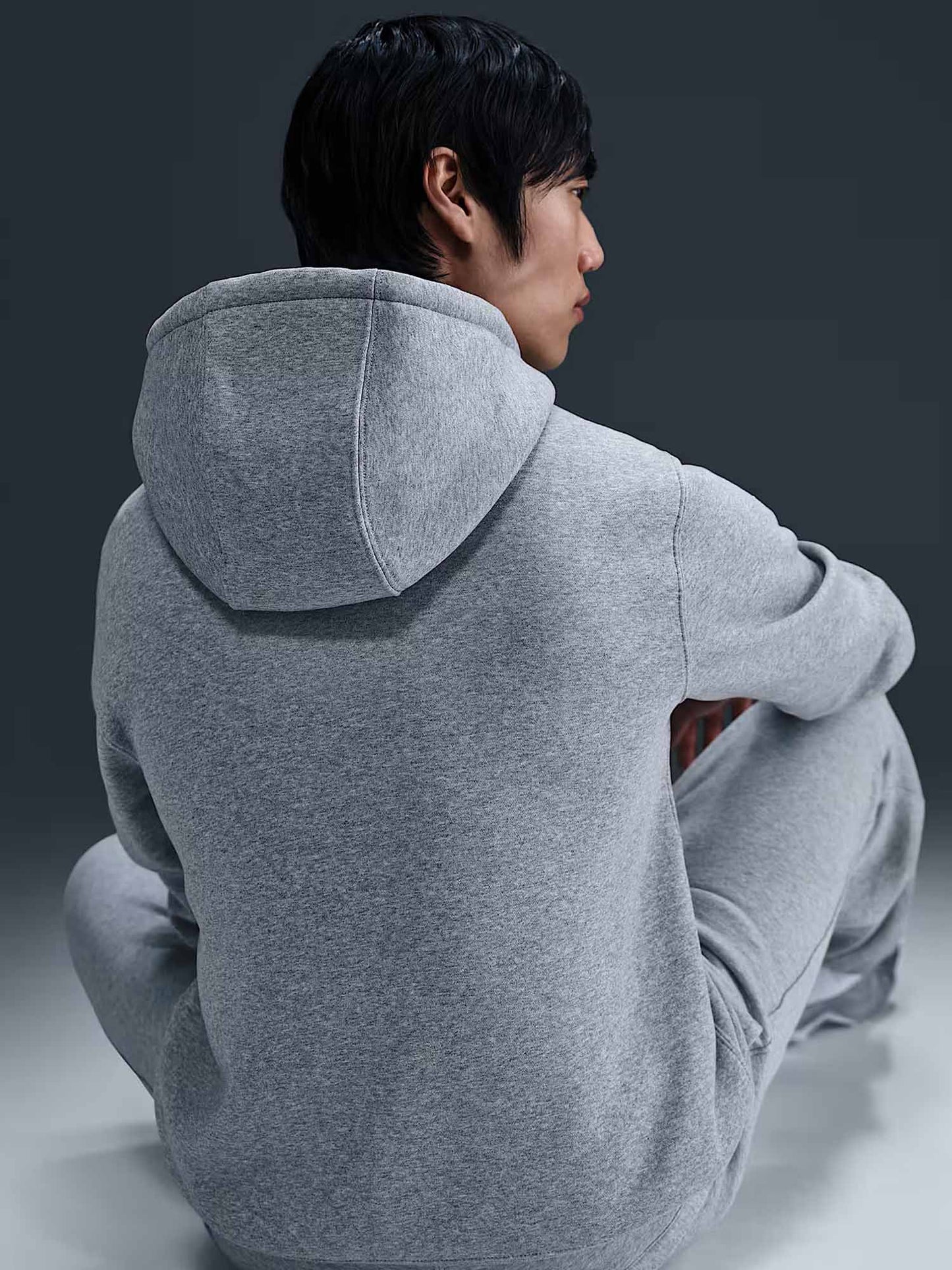 FELPA FULL ZIP CON CAPPUCCIO NIKE DA UOMO GRIGIO