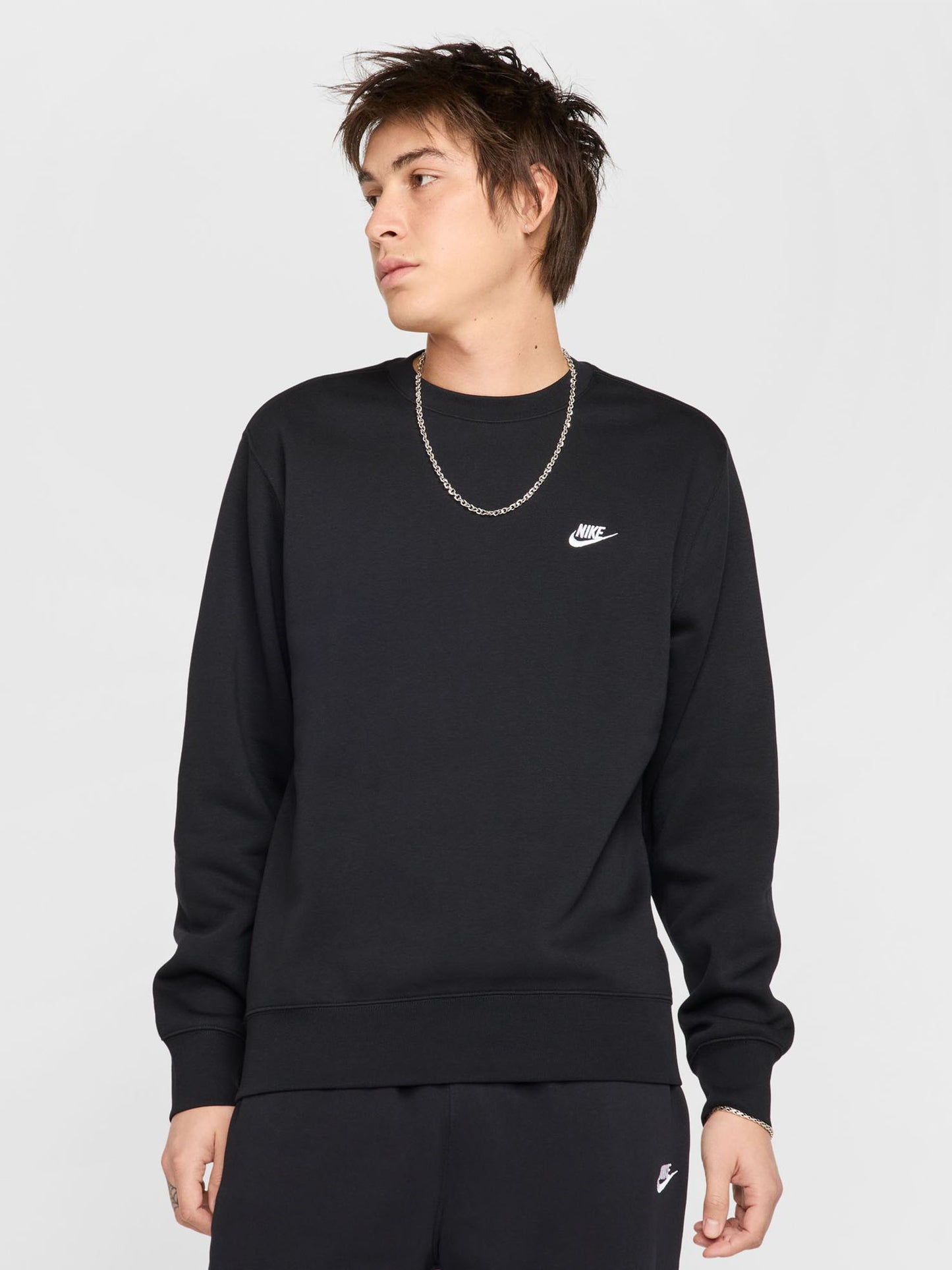 FELPA GIROCOLLO UOMO NIKE NERO