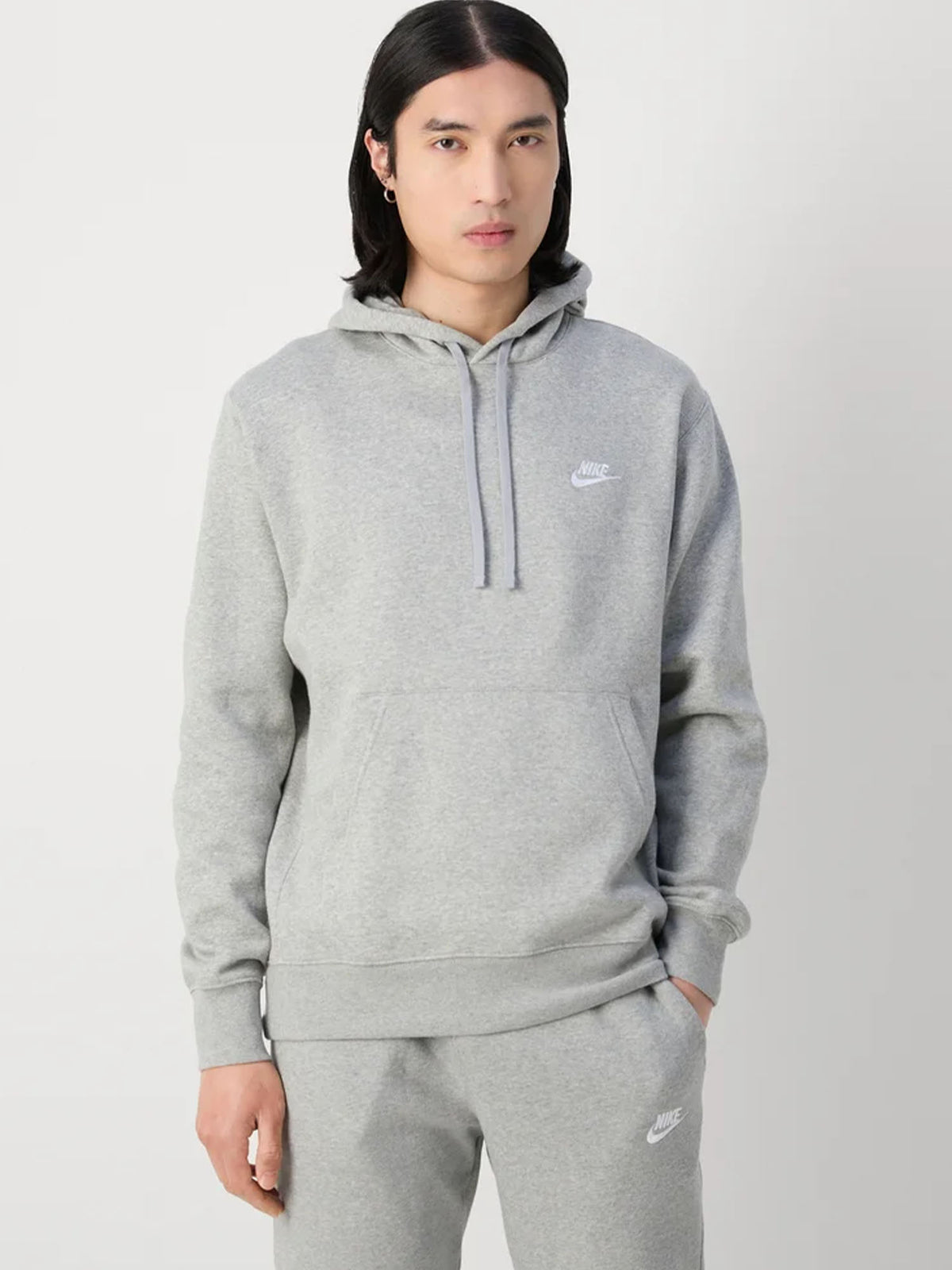 Nike aa felpa fl da uomo grigio