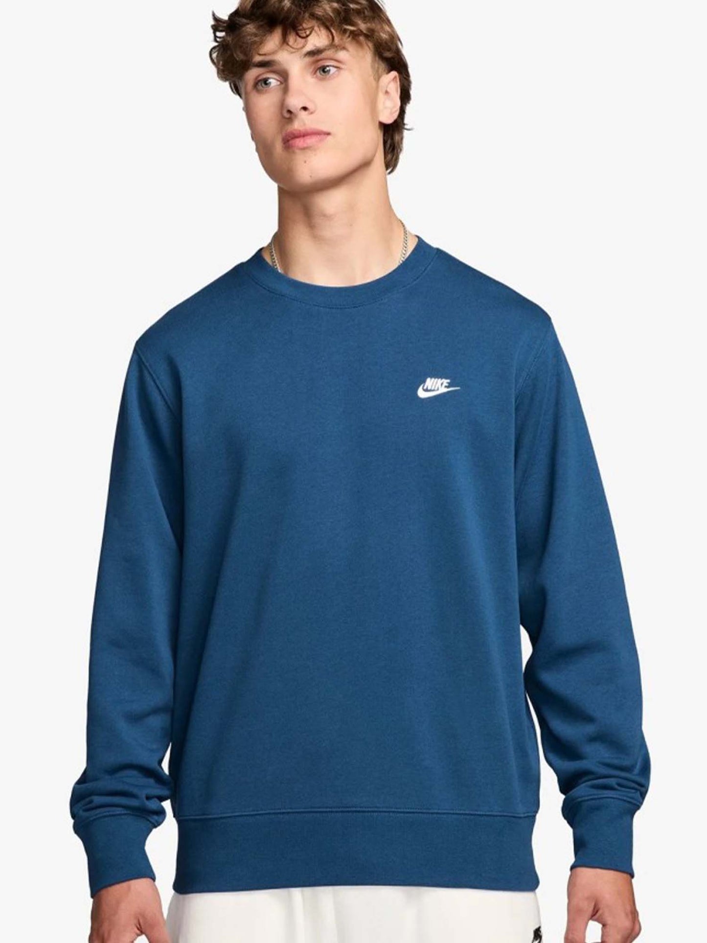 Nike Sportswear Club, felpa girocollo sportiva da uomo blu