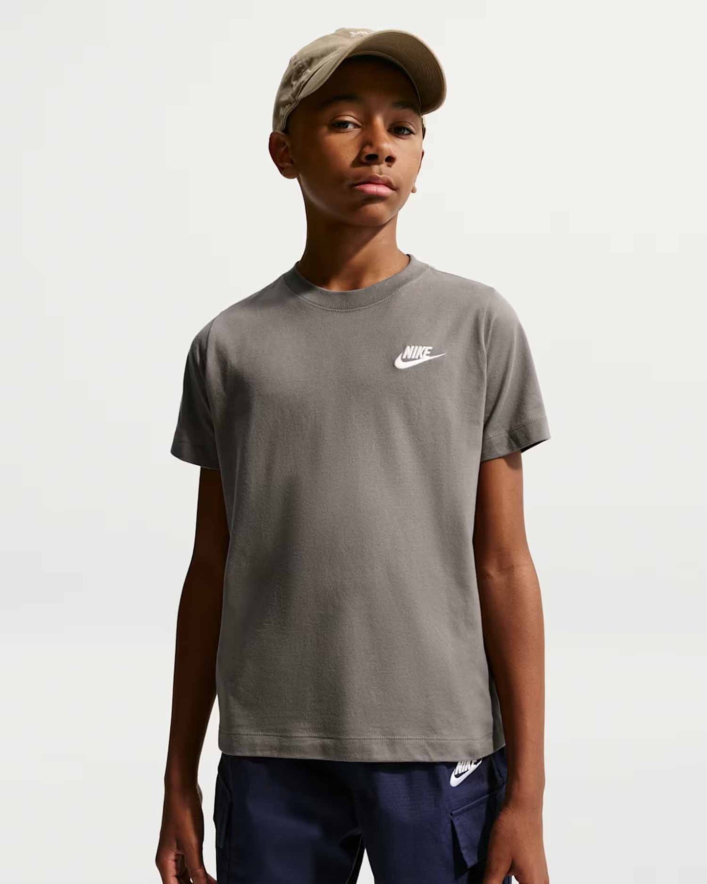 Nike Sportswear, t-shirt manica lunga da unisex bambino grigia