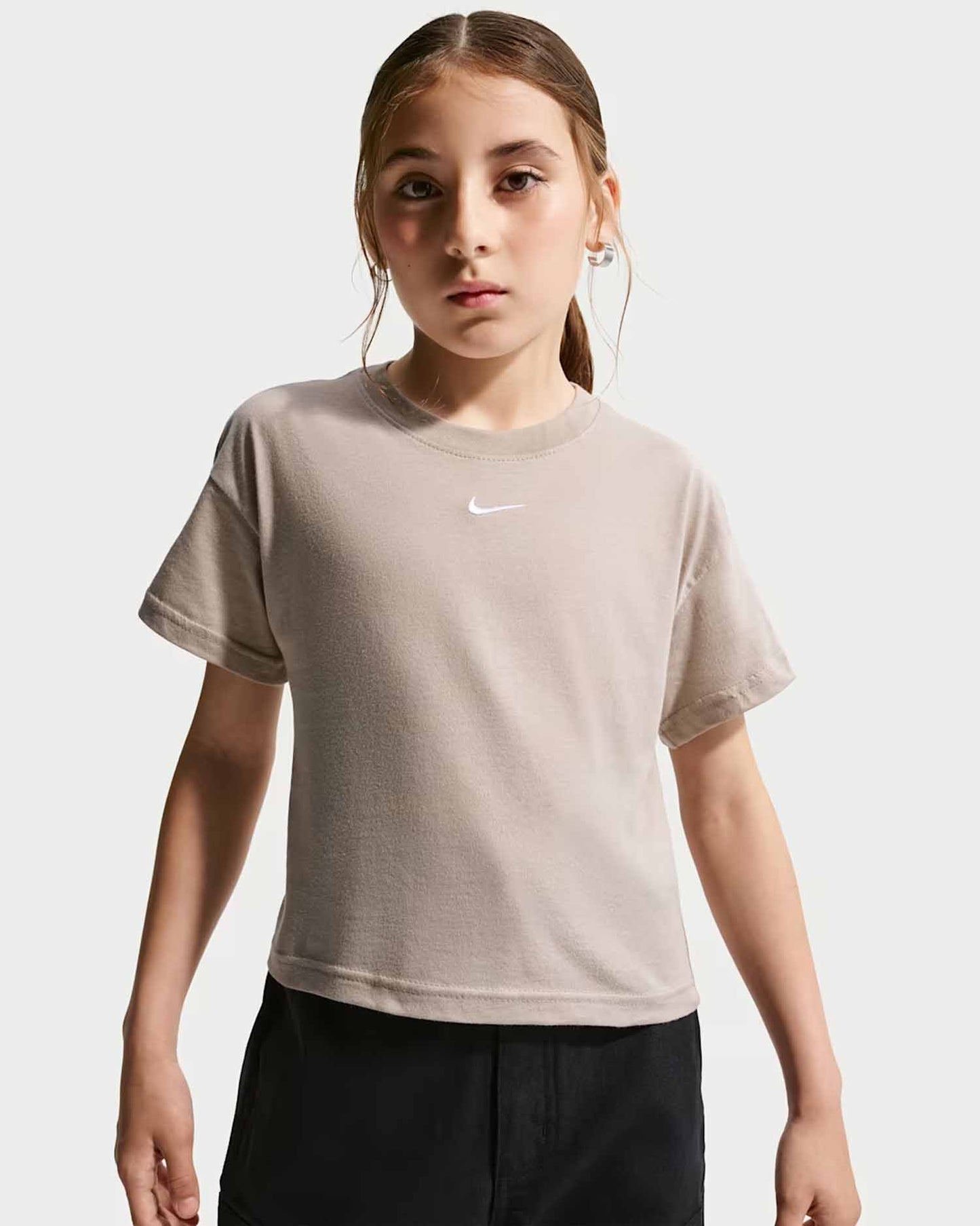 Nike Sportswear Essential, t-shirt maniche lunghe da unisex bambino grigia
