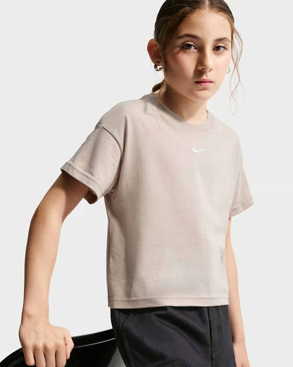Nike Sportswear Essential, t-shirt maniche lunghe da unisex bambino grigia