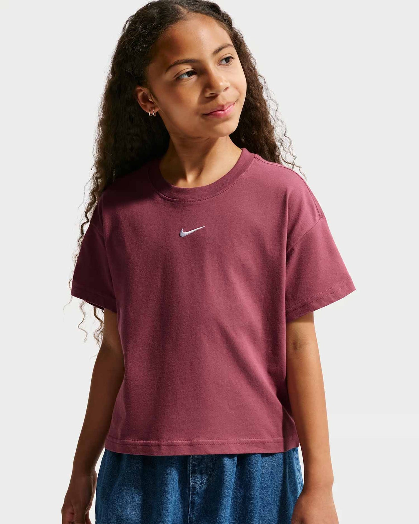 Nike Sportswear Essential, t-shirt a maniche lunghe unisex bambino fucsia