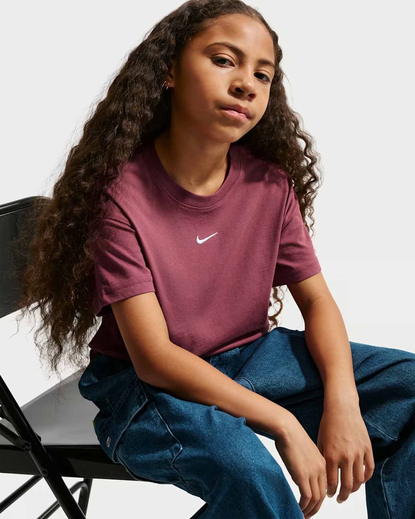 Nike Sportswear Essential, t-shirt a maniche lunghe unisex bambino fucsia