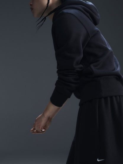 FELPA CON CAPPUCCIO NIKE DA DONNA nero