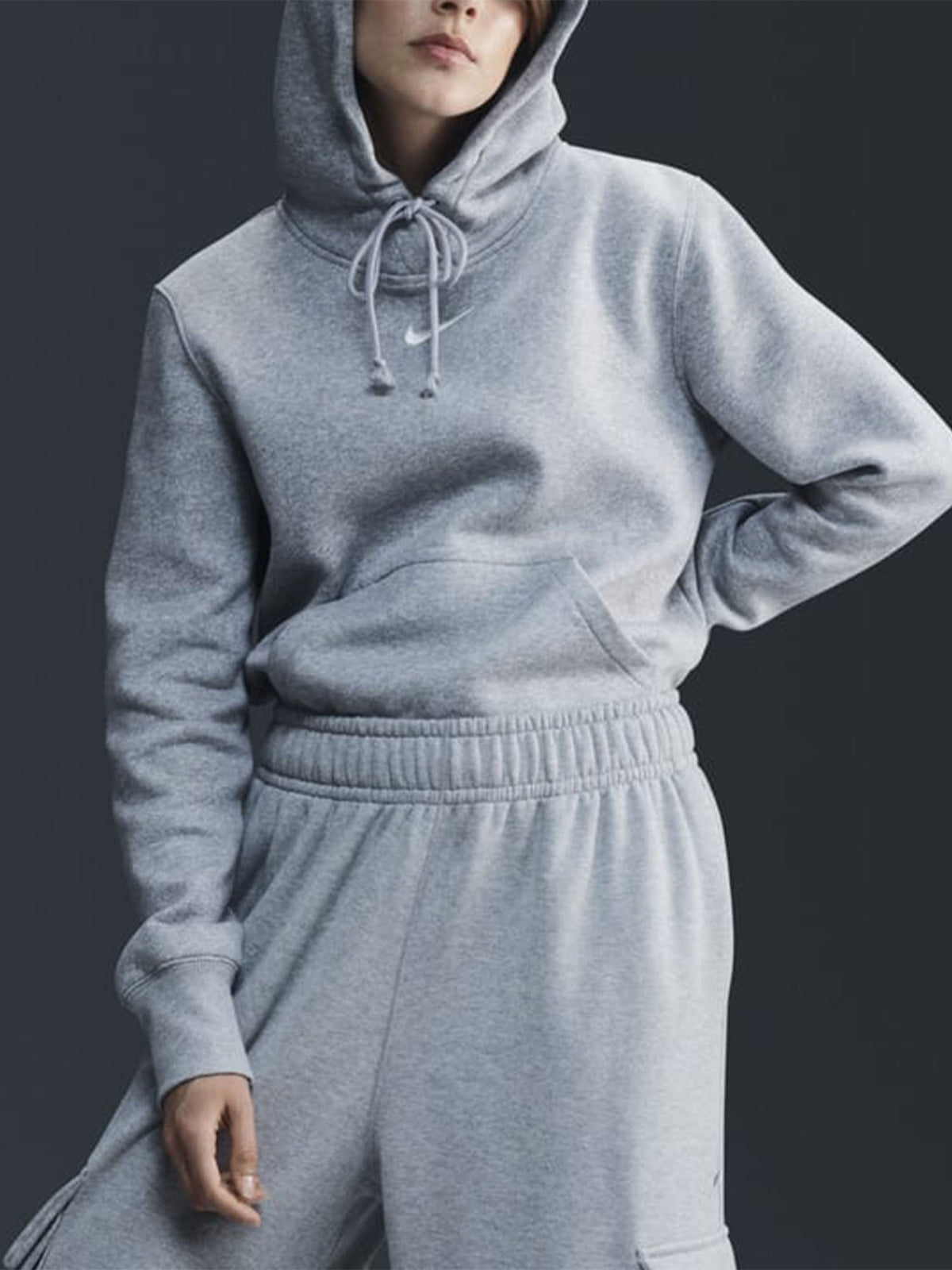 Nike aa felpa fl da donna grigio