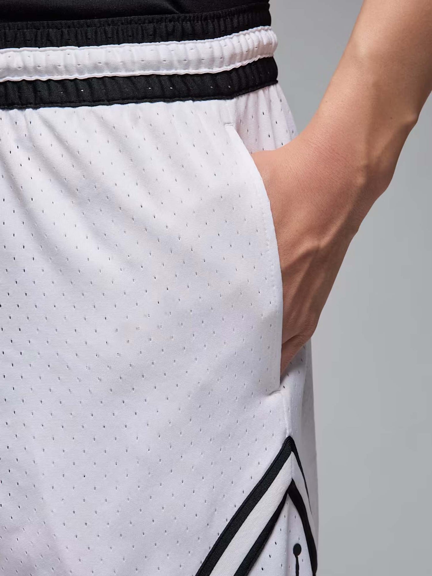Short Jordan da uomo bianchi in mesh traspirante per basket