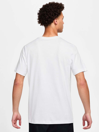 T-SHIRT GIROCOLLO NIKE DA UOMO BIANCO