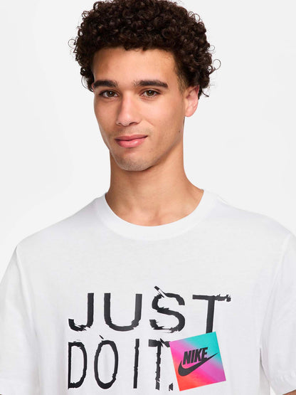 T-SHIRT GIROCOLLO NIKE DA UOMO BIANCO