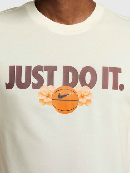 T-SHIRT CON MAXI LOGO NIKE DA UOMO PANNA