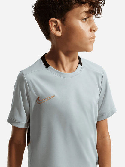 Nike Academy, t-shirt sportiva unisex bambino grigia con Dri-FIT