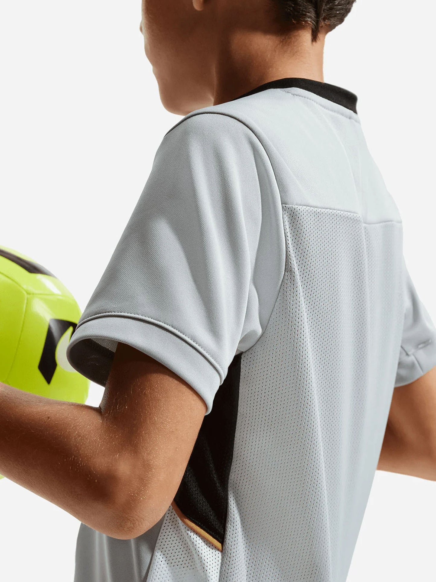 Nike Academy, t-shirt sportiva unisex bambino grigia con Dri-FIT