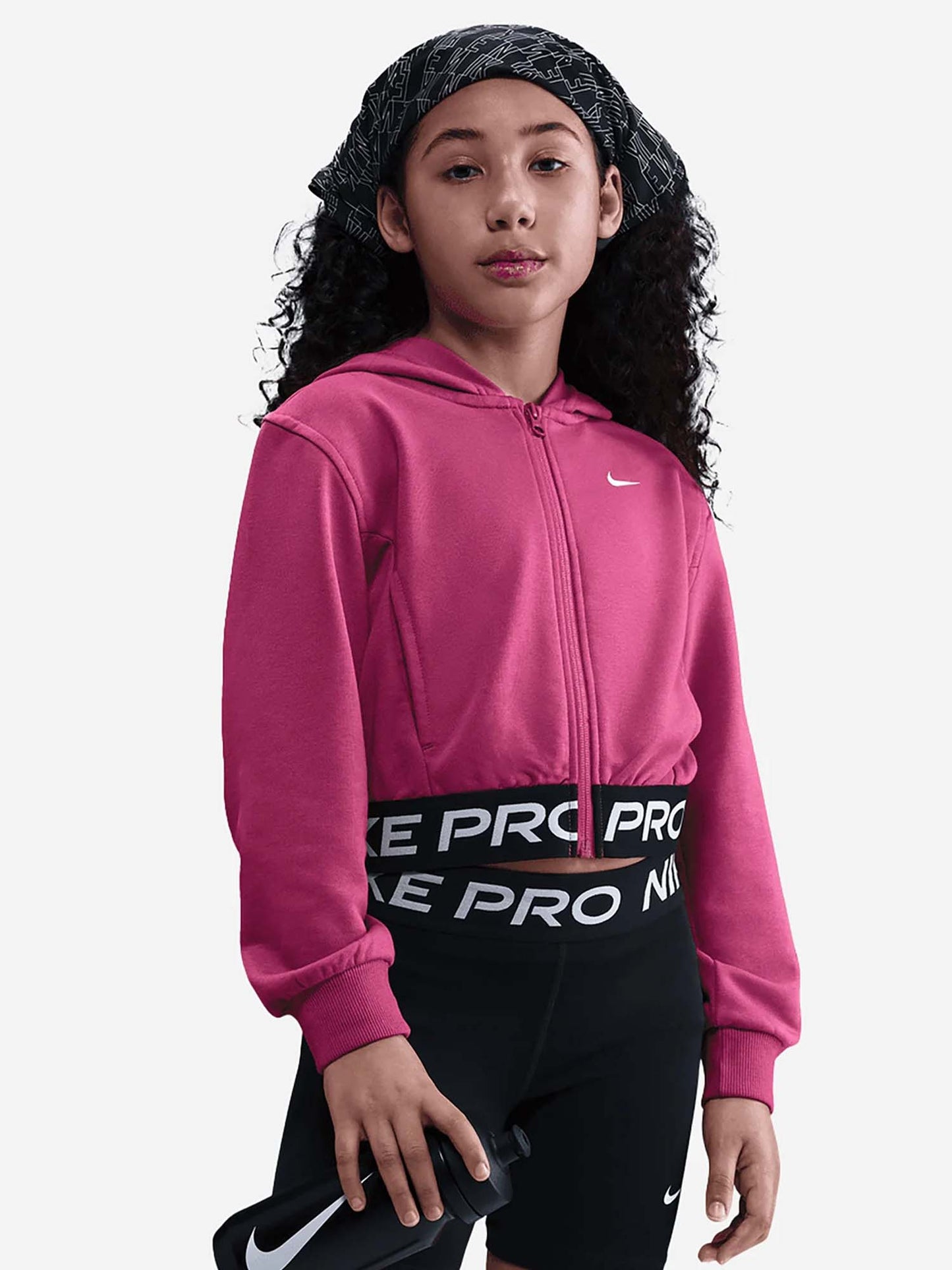 FELPA PRO CROP NIKE DA RAGAZZA PRUGNA