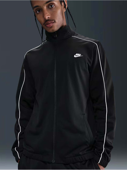 Nike Club, tuta da uomo nera in cotone e poliestere