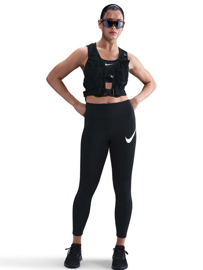 Nike Tempo Swoosh, leggings 7/8 running donna neri