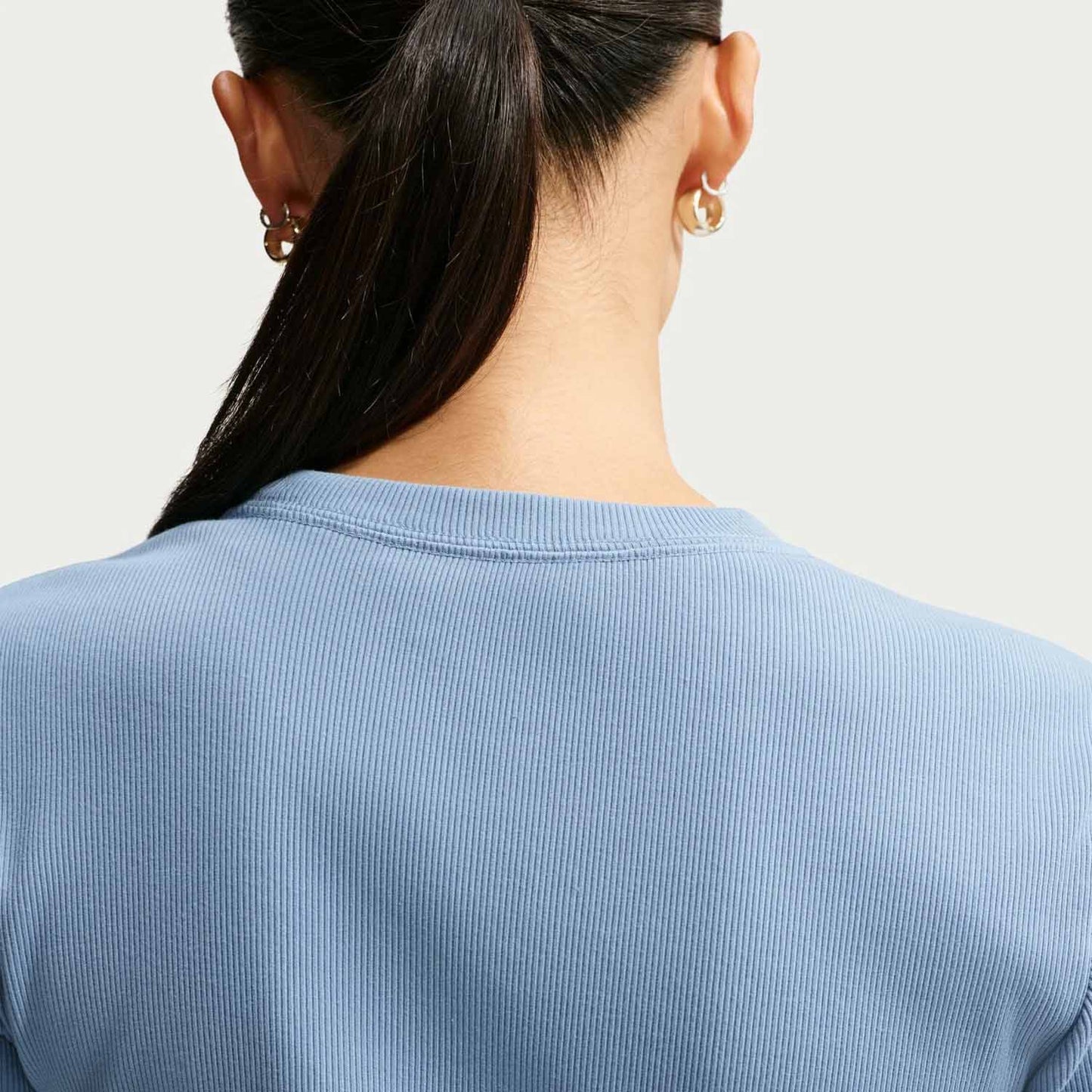 Nike Tight Ribbed, t-shirt maniche corte da donna blu