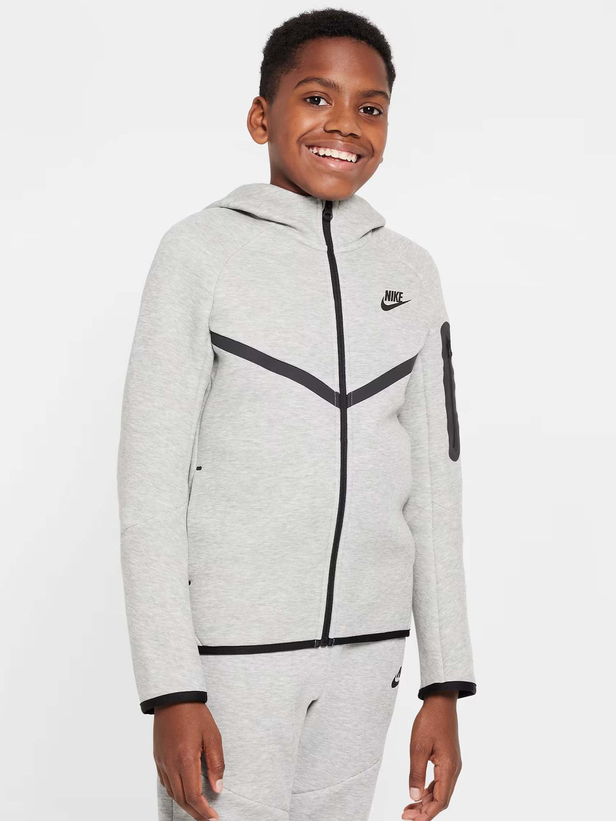Nike Tech Fleece, felpa Unisex bambino grigia