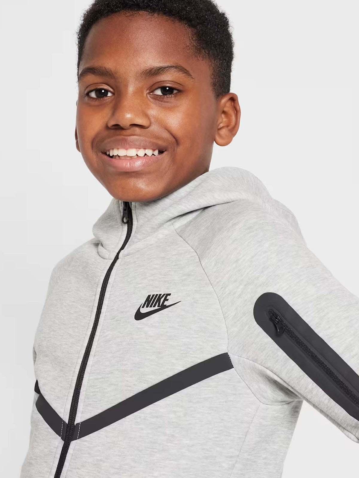 Nike Tech Fleece, felpa Unisex bambino grigia