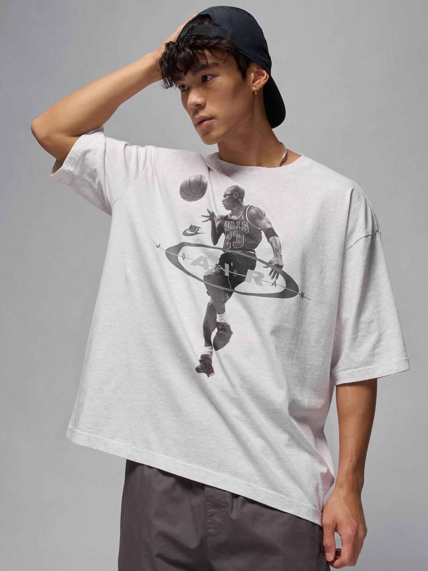 T-shirt Jordan Brooklyn da uomo, sportiva e bianca