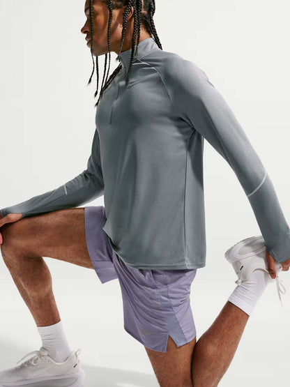 Nike Df Uv Miler Top, top da uomo grigio