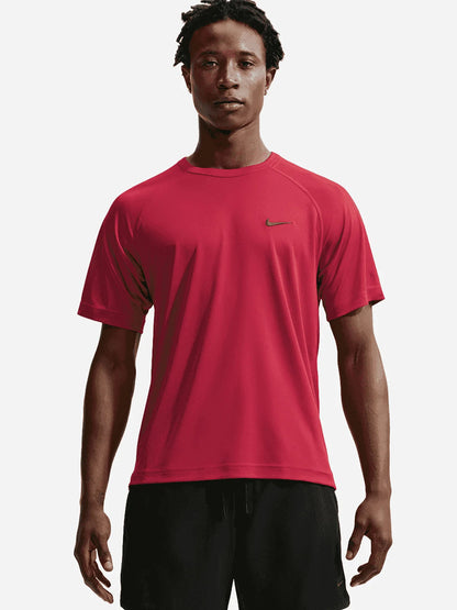 Nike df hyverse ss t-shirt mm training da uomo bordeaux