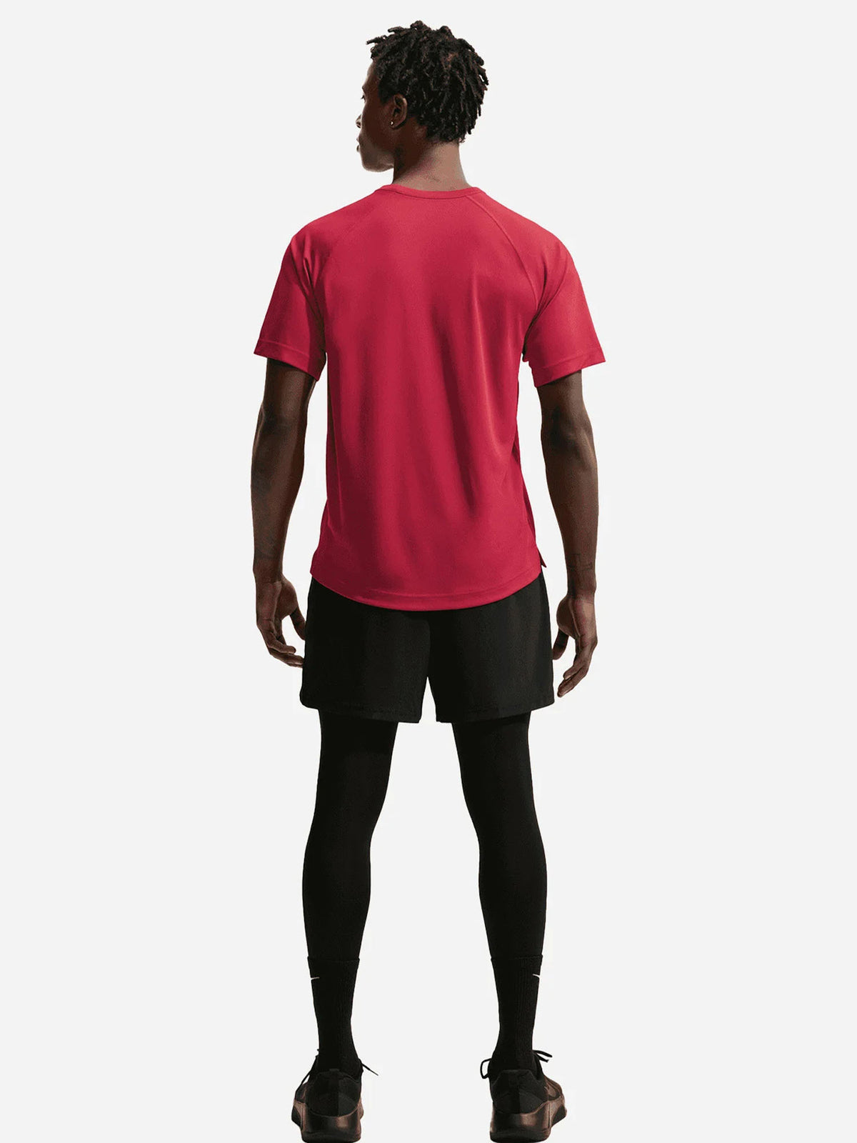 Nike df hyverse ss t-shirt mm training da uomo bordeaux